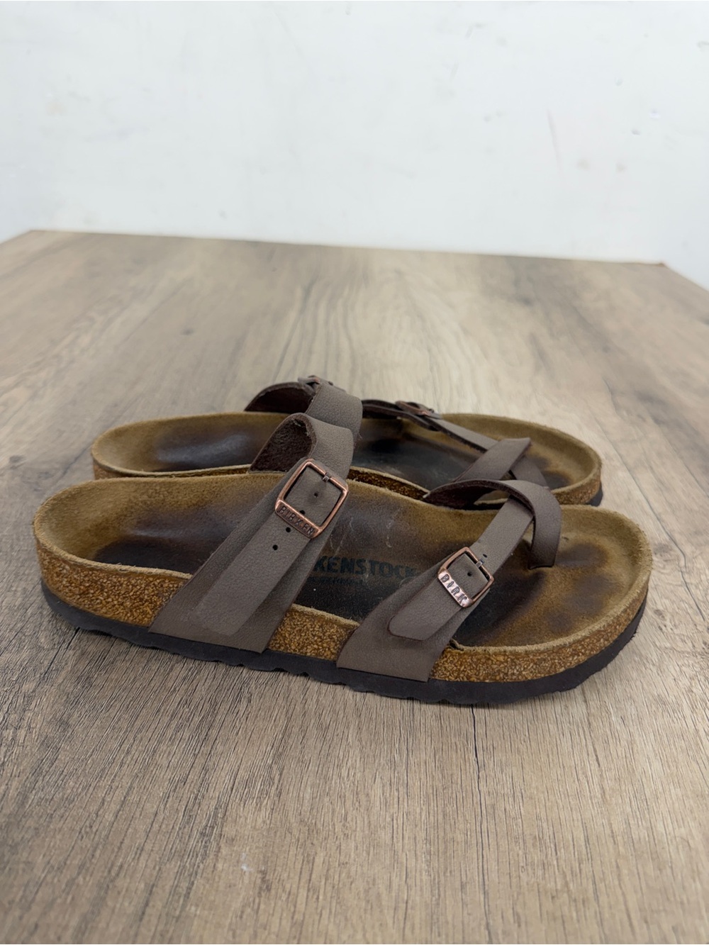 Birkenstock Brown Suede Two-Strap Sandals - Picture 2 of 8
